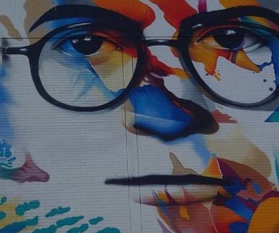 Foto di Vysotsky, murales dedicato a Adorno a Francoforte