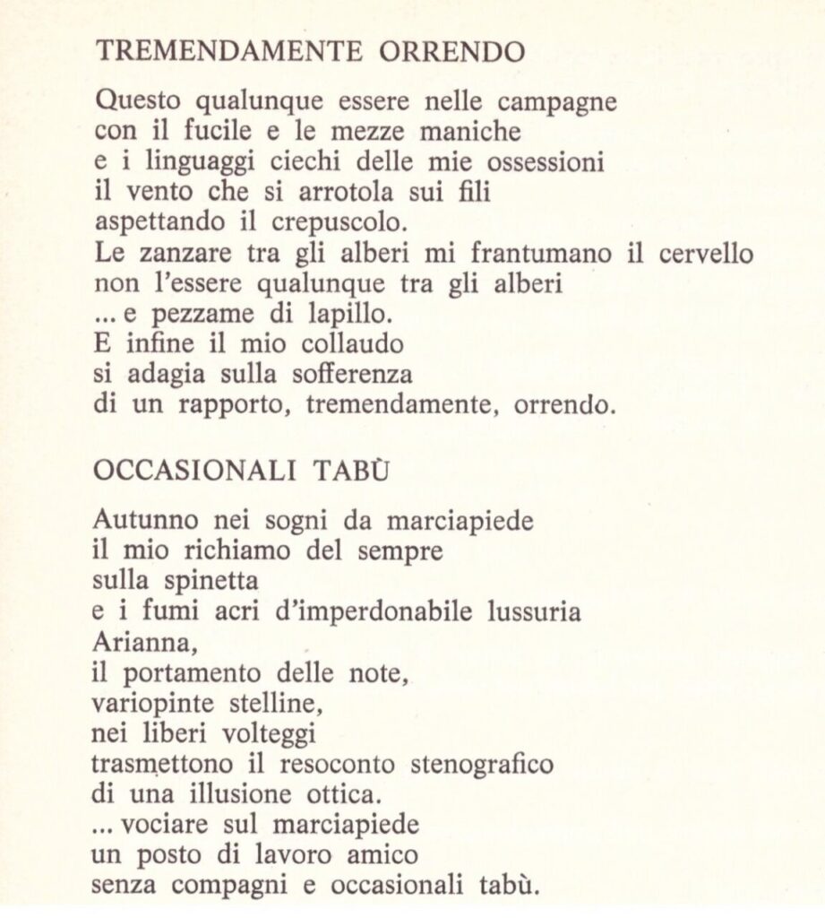 Poesie di Franco Leggeri pubblicate sulla rivista Collettivo R di Firenze nel 1983