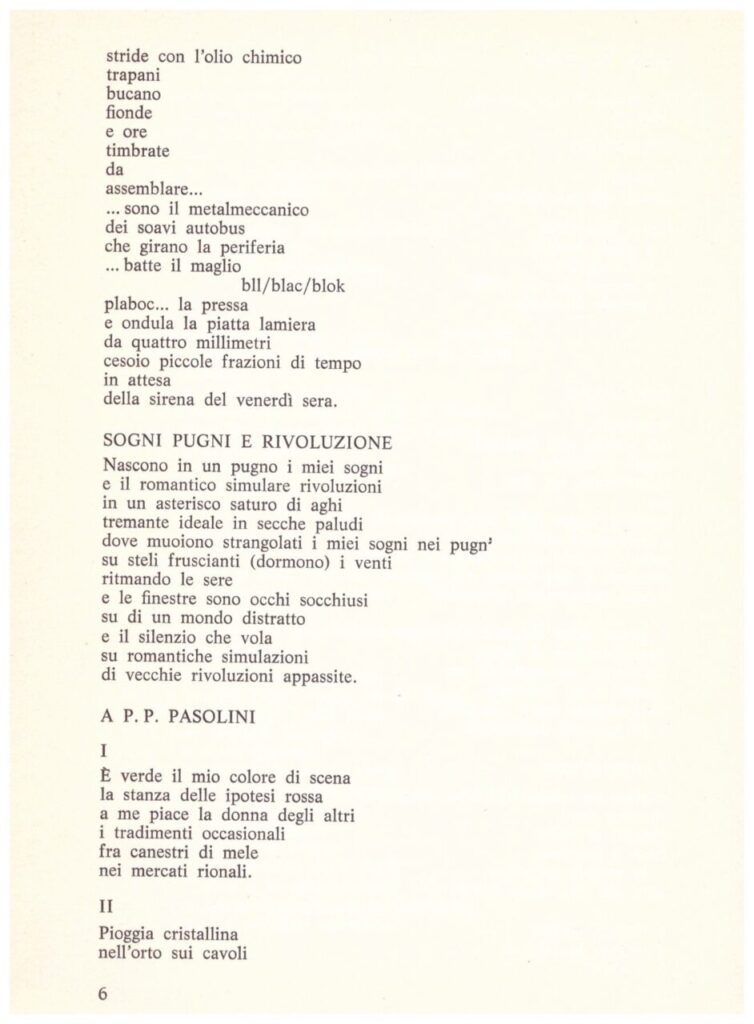 Poesie di Franco Leggeri pubblicate sulla rivista Collettivo R di Firenze nel 1983