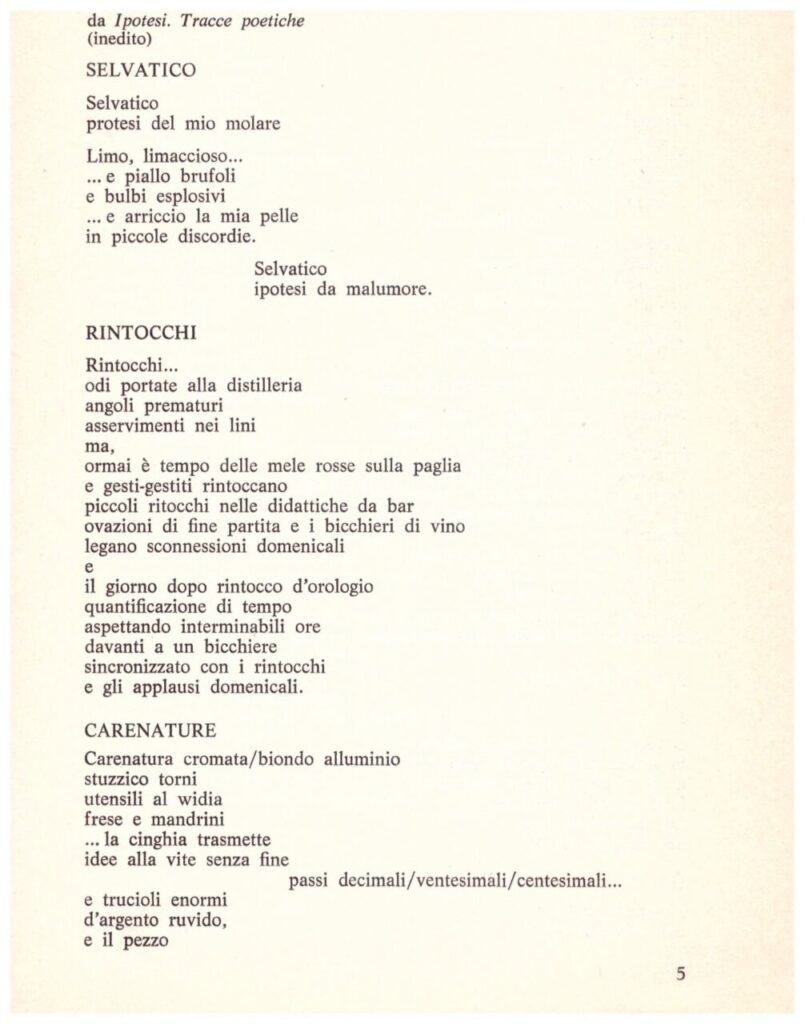 Poesie di Franco Leggeri pubblicate sulla rivista Collettivo R di Firenze nel 1983