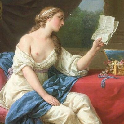 Louis Jean Lagrenee - Penelope che legge una lettera da Odysseu