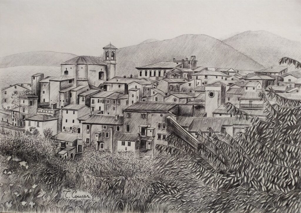 Castelnuovo di Farfa-Disegno di Tatiana Concas