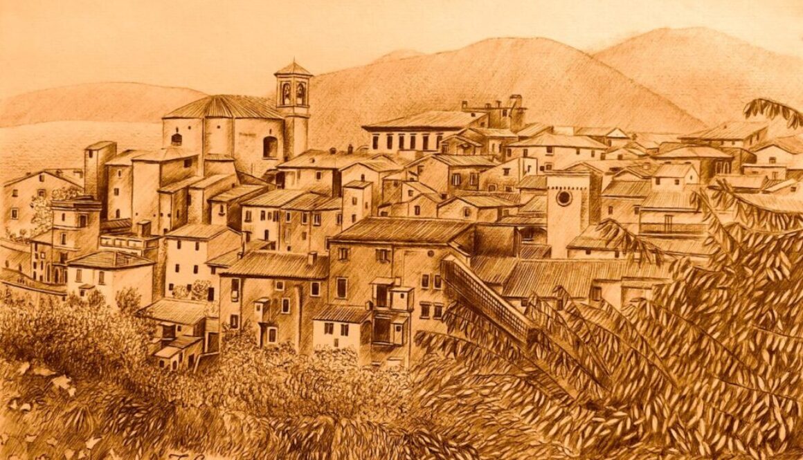 Castelnuovo di Farfa-Disegno di Tatiana Concas
