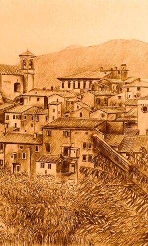 Castelnuovo di Farfa-Disegno di Tatiana Concas