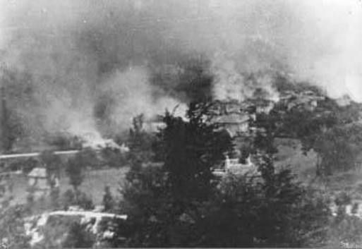 Boves in fiamme nel settembre 1943