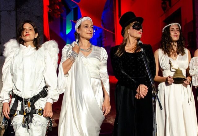 Le attrici del Teatro Potlach (da sinistra Zsofia Gulyas, Nathalie Mentha, Daniela Regnoli, Irene Rossi