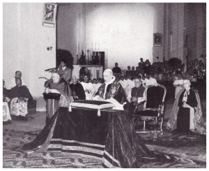 Diocesi di Porto e Santa Rufina- Papa Pio XII visita la Cattedrale (29 ottobre 1957) ricevuto dal Cardinale Tisserant