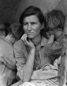 Migrant Mother, Nipomo, San Luis Obispo County, California, 1936 (Dorothea Lange) 