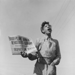 Newspaper Boy, California, 1944 (Dorothea Lange)