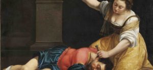Giaele-e-Sisara-Artemisia Gentileschi Palazzo Braschi fino al 7 maggio 2017.