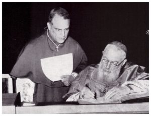 S.E. Monsignor Tito Mancini, Vescovo Ausiliare per la Diocesi di Porto e Santa Rufina. con il Cardinale EUGENIO TISSERANT