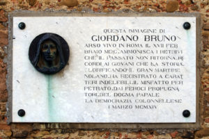 Targa a GIORDANO BRUNO