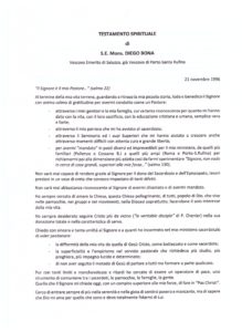 Il Testamento Spirituale di Monsignor DIEGO NATALE BONA – VESCOVO EMERITO-di Saluzzo e Diocesi di PORTO E SANTA RUFINA