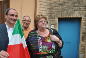 Rappresentati del SPI-CGIL di Rieti,inaugurazione epigrafe Campo FARFA SABINA- 25 aprile 2013- 