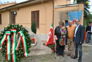 Rappresentati del SPI-CGIL di Rieti,inaugurazione epigrafe Campo FARFA SABINA- 25 aprile 2013- 