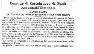 Castelnuovo di Farfa ACQUEDOTTO DI CERDOMARE