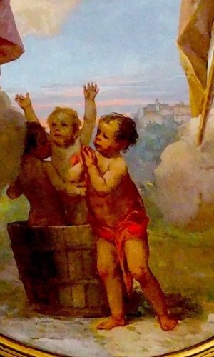 CASTELNUOVO DI FARFA (RIETI) -chiesa parrocchiale SAN NICOLA DI BARI-Particolare