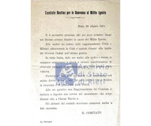 100 ANNI DEL MILITE IGNOTO