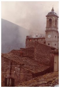 TOFFIA - Incendio chiesa parrocchiale notte tra il 31 dicembre del 1981 e il 1 gennaio del 1982-