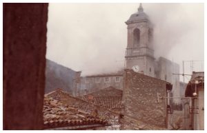 TOFFIA - Incendio chiesa parrocchiale notte tra il 31 dicembre del 1981 e il 1 gennaio del 1982-