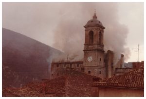 TOFFIA - Incendio chiesa parrocchiale notte tra il 31 dicembre del 1981 e il 1 gennaio del 1982-