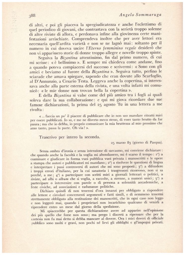 CARDUCCI e la BIZANTINA