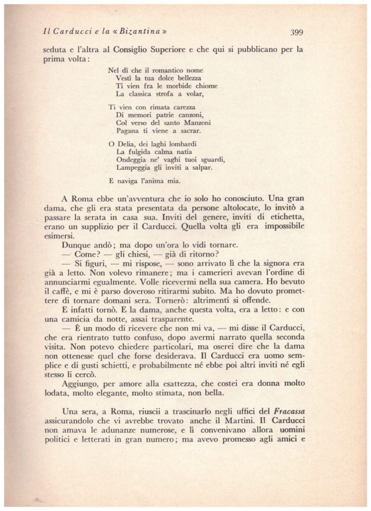 CARDUCCI e la BIZANTINA 