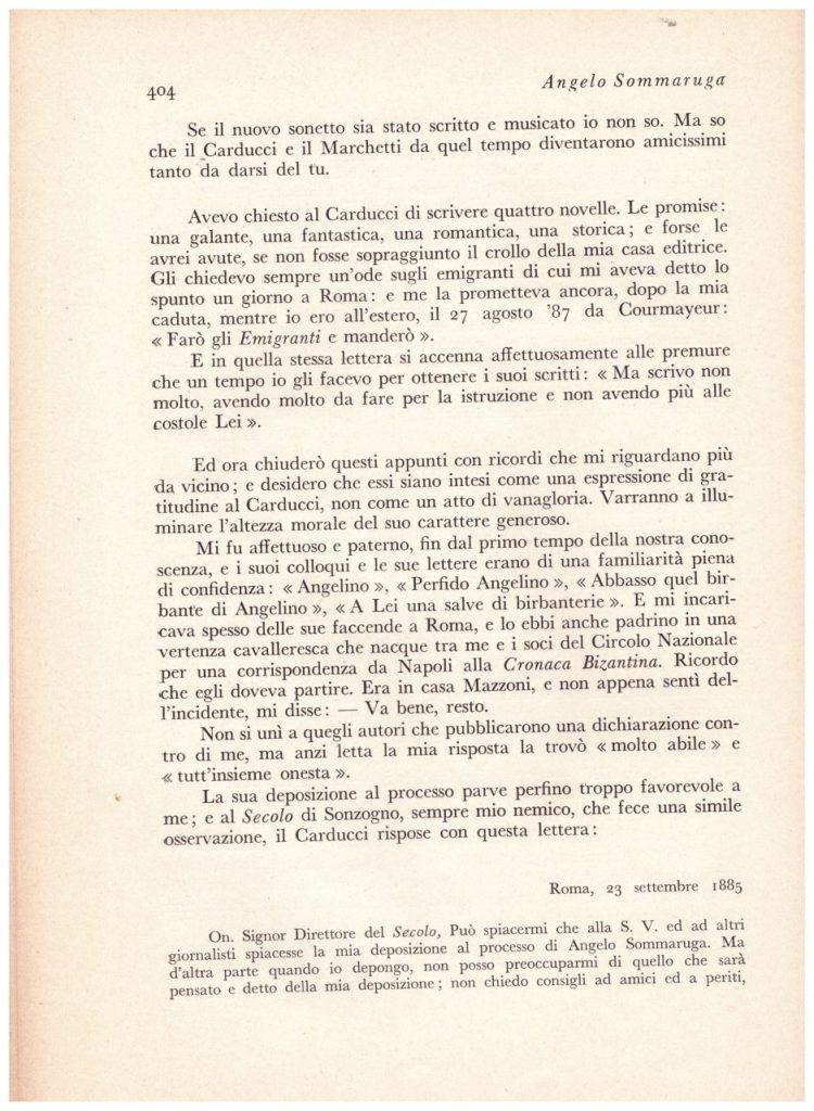 CARDUCCI e la BIZANTINA 