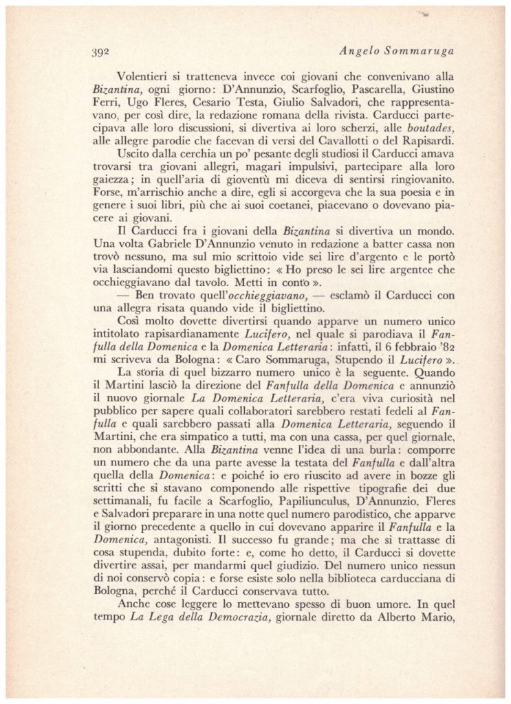 CARDUCCI e la BIZANTINA 