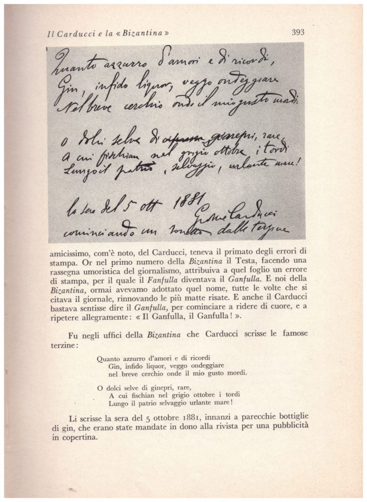 CARDUCCI e la BIZANTINA 
