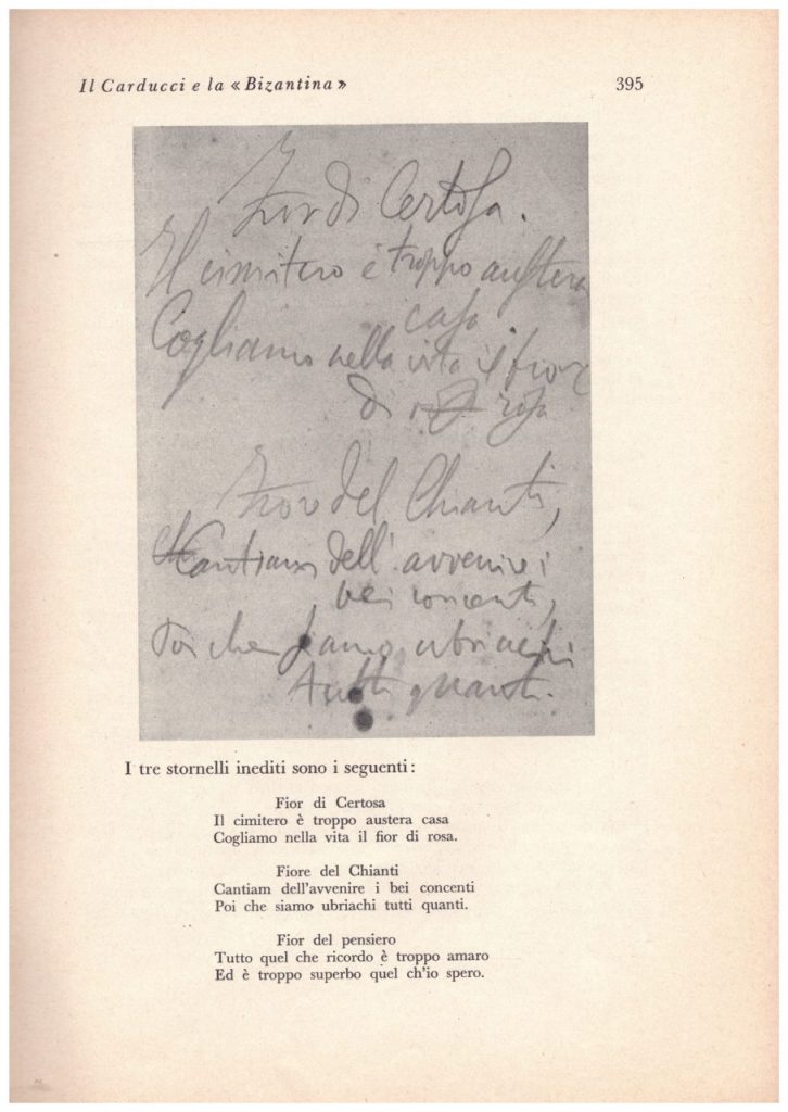 CARDUCCI e la BIZANTINA 