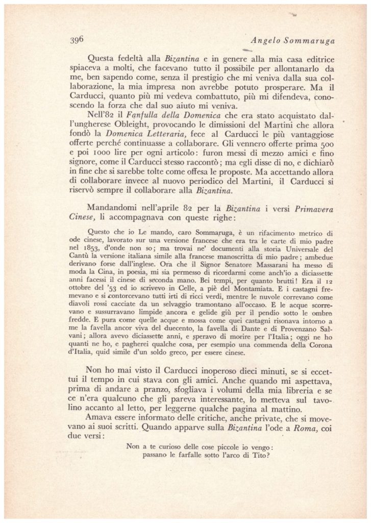 CARDUCCI e la BIZANTINA 
