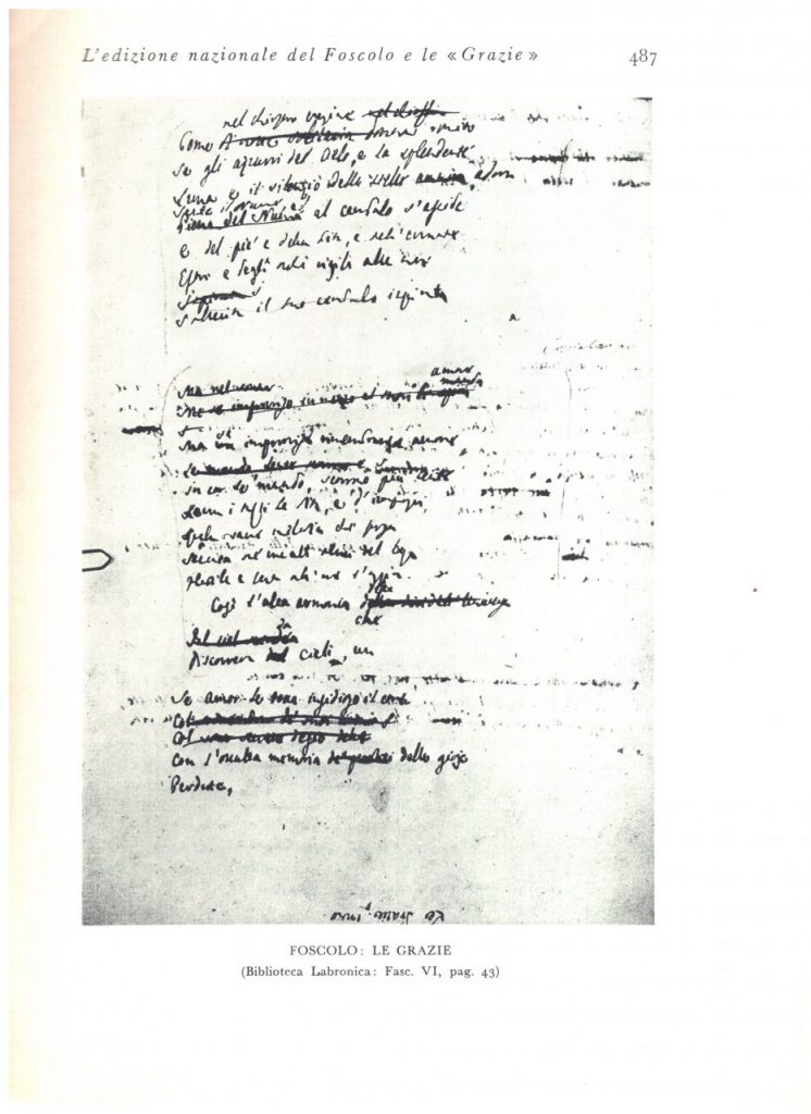 Biblioteca DEA SABINA- Michele Bardi – L’Edizione Nazionale del Foscolo e le “GRAZIE”-Rivista PAN-1 dicembre 1934