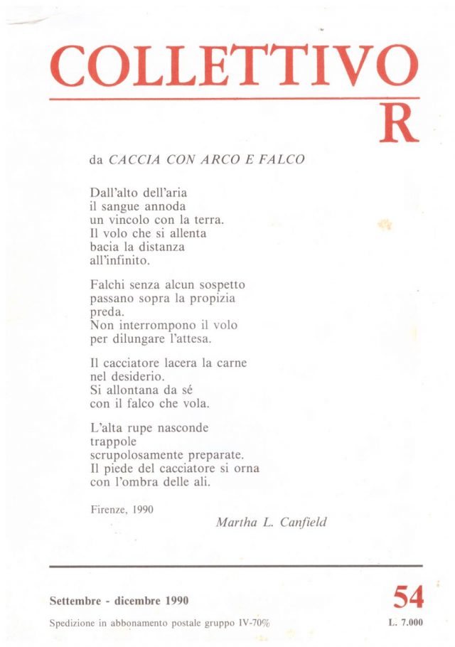 Rivista Collettivo R-Poesie pubblicate n° 54 del 1990 -