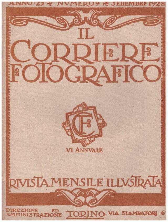 Biblioteca DEA SABINA- Rivista “IL CORRIERE FOTOGRAFICO” Foto del settembre del 1928