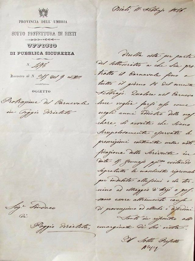 POGGIO MIRTETO(Rieti): Carnevalone dei 1913