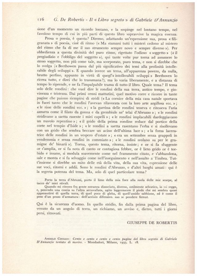 Gabriele D’ANNUNZIO –Il “LIBRO SEGRETO”