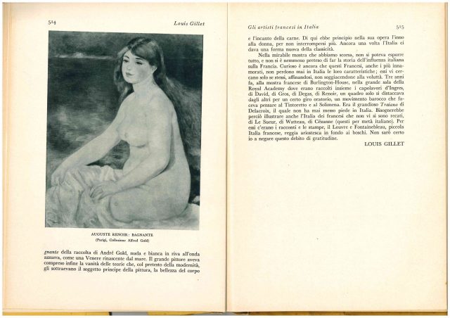 Louis GILLET-Gli Artisti francecesi in Italia-