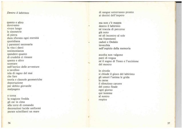 Bruno Francisci :”DENTRO il LABIRINTO”- Poesie 