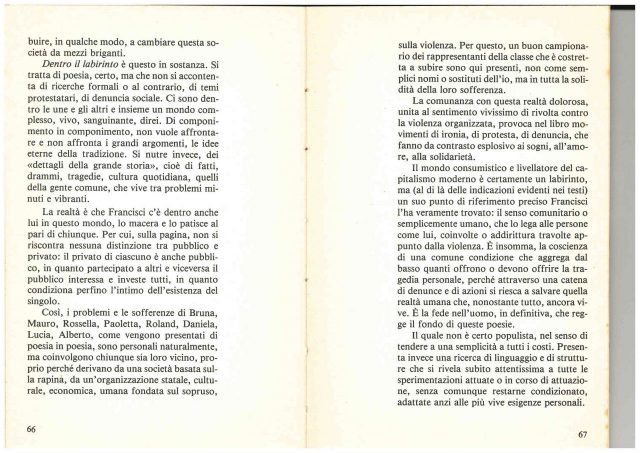 Bruno Francisci :”DENTRO il LABIRINTO”- Poesie 