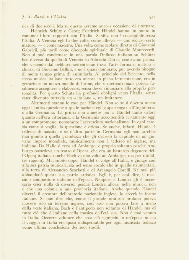 JOHANN SEBASTIAN BACH e L’ITALIA Articolo di Alfred Einstein