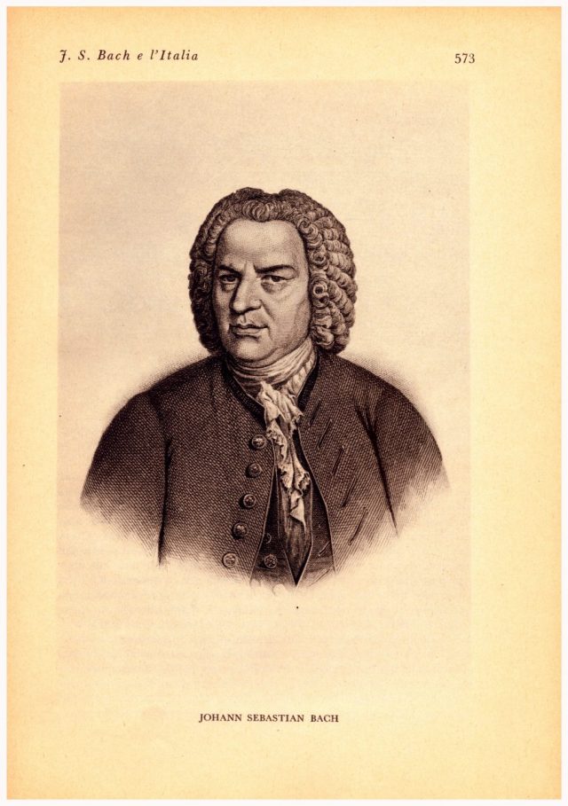JOHANN SEBASTIAN BACH e L’ITALIA Articolo di Alfred Einstein