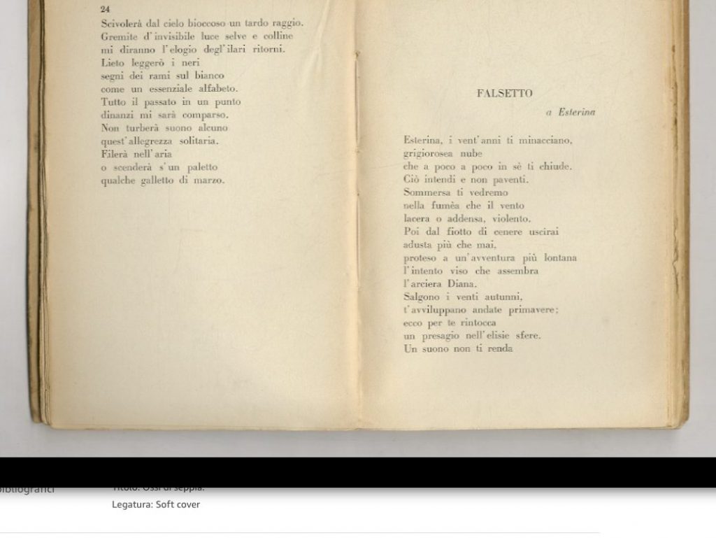 Eugenio MONTALE-Poesie “OSSI DI SEPPIA”-
