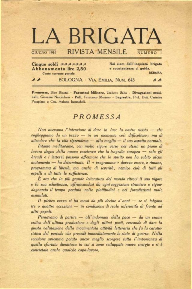 Bino BINAZZI-Rivista la Brigata