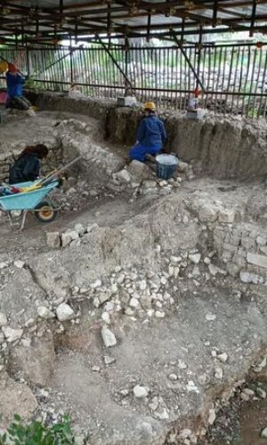MOMPEO(Rieti)-Scavi archeologici nella Villa Romana in “Località Monte”