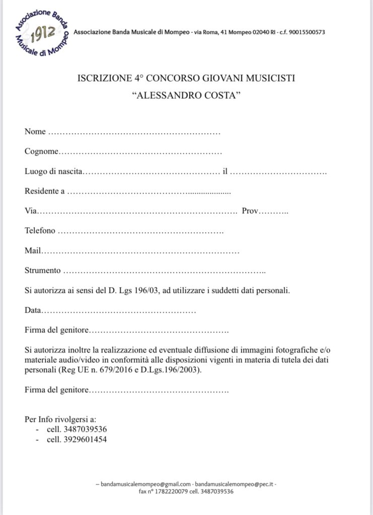 Associazione Banda Musicale di MOMPEO (Rieti)